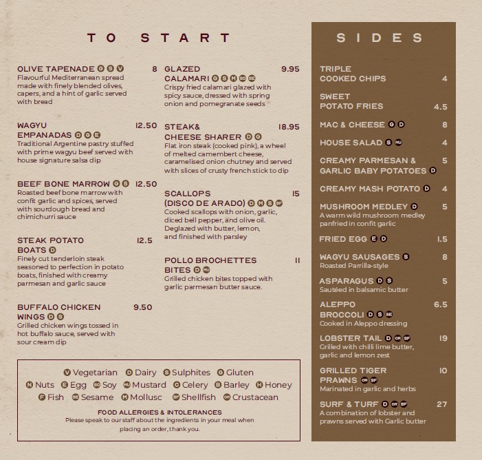 Parrilla Main Menu